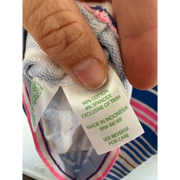 Lilly Pulitzer Lena Dress in Lapis Blue Tiki Stripe Sz Small - Picture 9 of 9